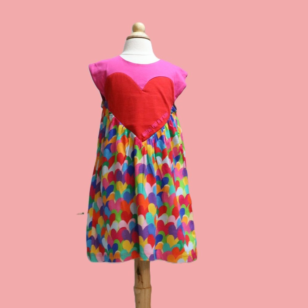 Agatha Ruiz De La Prada multi heartful dress NWT - Picture 5 of 5